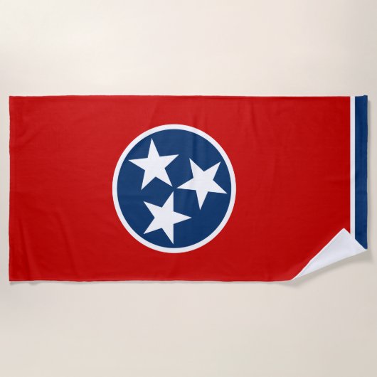 Staatsflagge in Tennessee Strandtuch (Vorderseite)