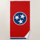 Staatsflagge in Tennessee Strandtuch (Vorderseite)