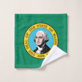 Staatsflagge in Washington Badhandtuch Set (Waschlappen)