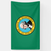Staatsflagge in Washington Banner (Vertikal)