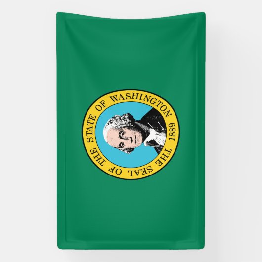 Staatsflagge in Washington Banner (Vertikal)