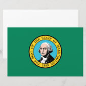 Staatsflagge in Washington Briefpapier (Vorne/Hinten)