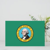 Staatsflagge in Washington Briefpapier (Stehend Vorderseite)