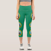 Staatsflagge in Washington Capri Leggings (Vorderseite)