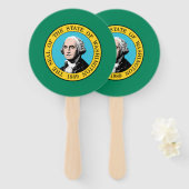 Staatsflagge in Washington Fächer (Vorne und Hinten)