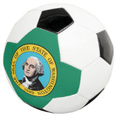 Staatsflagge in Washington Fußball (Dreiviertel)