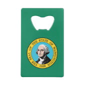 Staatsflagge in Washington Geldbeutel Flaschenöffner (Rückseite)