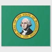 Staatsflagge in Washington Geschenkpapier (Flach)