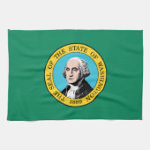 Staatsflagge in Washington Geschirrtuch (Horizontal)