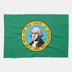 Staatsflagge in Washington Geschirrtuch