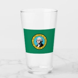 Staatsflagge in Washington Glas
