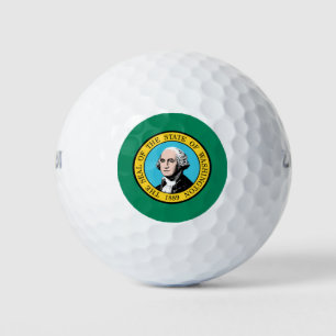 Staatsflagge in Washington Golfball