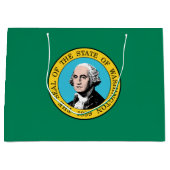 Staatsflagge in Washington Große Geschenktüte (Vorderseite)
