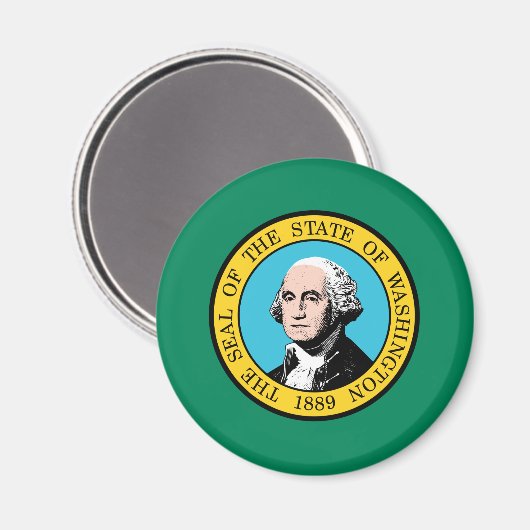 Staatsflagge in Washington Magnet (Vorderseite/Rückseite)