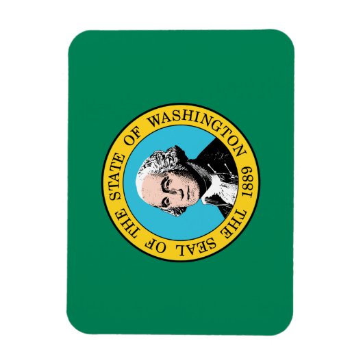 Staatsflagge in Washington Magnet (Vertikal)