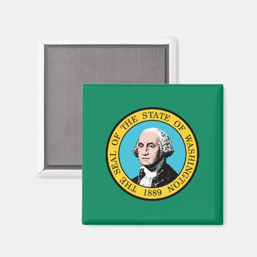 Staatsflagge in Washington Magnet (Vorderseite/Rückseite)
