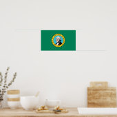 Staatsflagge in Washington Poster (Küche)