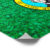 Staatsflagge in Washington Poster (Ecke)
