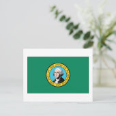 Staatsflagge in Washington Postkarte (Stehend Vorderseite)