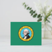 Staatsflagge in Washington Postkarte (Stehend Vorderseite)