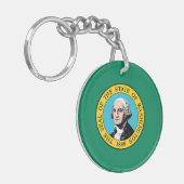 Staatsflagge in Washington Schlüsselanhänger (Vorderseite links)