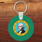 Staatsflagge in Washington Schlüsselanhänger (Rückseite)