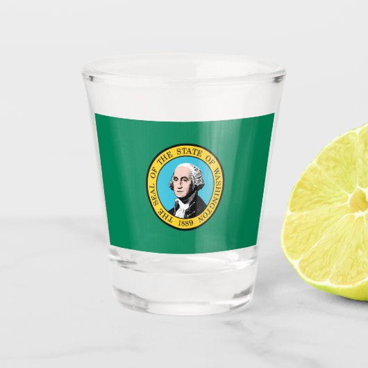 Staatsflagge in Washington Schnapsglas (Vorderseite)