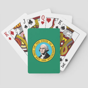 Staatsflagge in Washington Spielkarten