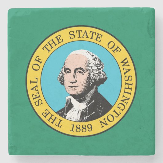 Staatsflagge in Washington Steinuntersetzer (Vorderseite)