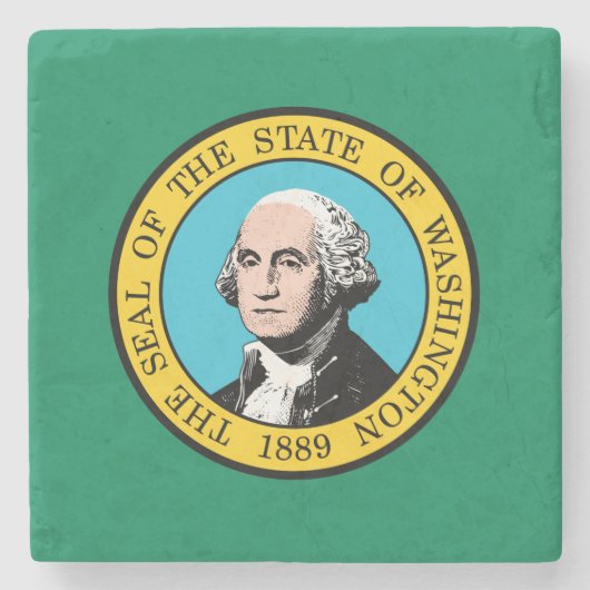 Staatsflagge in Washington Steinuntersetzer (Vorderseite)