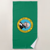 Staatsflagge in Washington Strandtuch (Vorderseite)