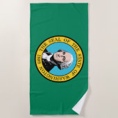 Staatsflagge in Washington Strandtuch (Vorderseite)