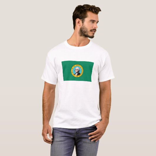 Staatsflagge in Washington T-Shirt (Vorne ganz)