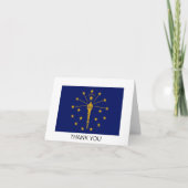 Staatsflagge Indiana Dankeskarte (Vorderseite)