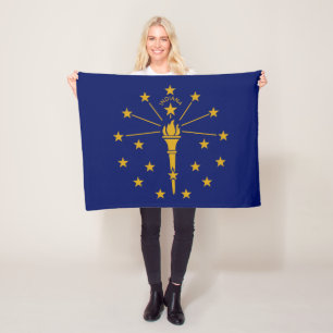 Staatsflagge Indiana Fleecedecke