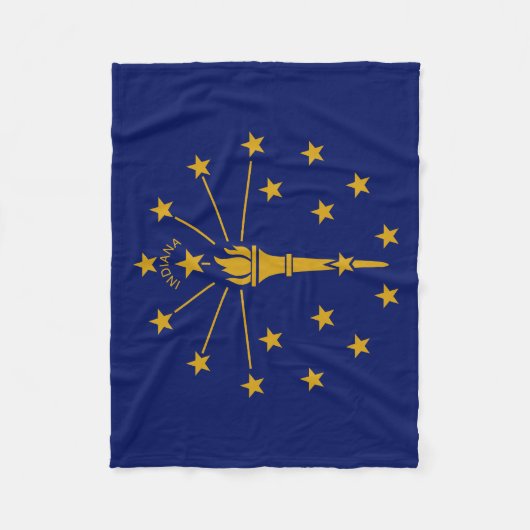 Staatsflagge Indiana Fleecedecke (Vorderseite)