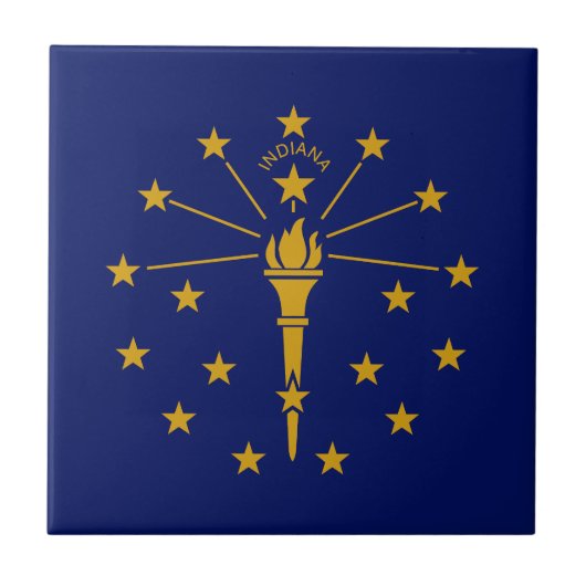 Staatsflagge Indiana Fliese (Vorderseite)