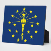 Staatsflagge Indiana Fotoplatte (Seite)