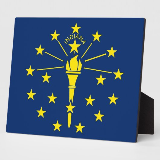 Staatsflagge Indiana Fotoplatte (Seite)