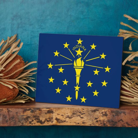 Staatsflagge Indiana Fotoplatte (Seite)