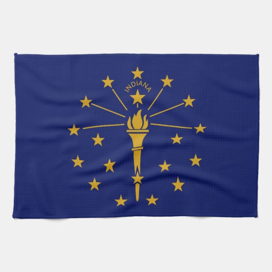 Staatsflagge Indiana Geschirrtuch (Horizontal)