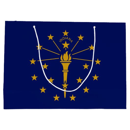 Staatsflagge Indiana Große Geschenktüte (Rückseite)