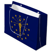 Staatsflagge Indiana Große Geschenktüte (Vorderseite Schrägansicht)