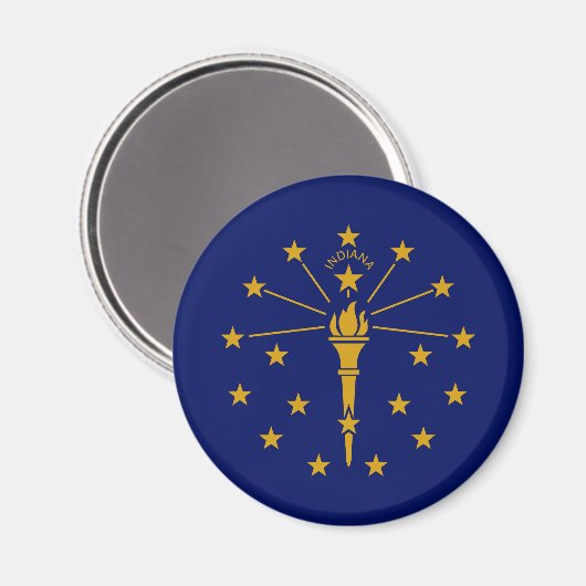 Staatsflagge Indiana Magnet (Vorderseite/Rückseite)