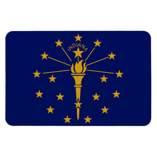 Staatsflagge Indiana Magnet (Horizontal)