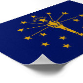 Staatsflagge Indiana Poster (Ecke)