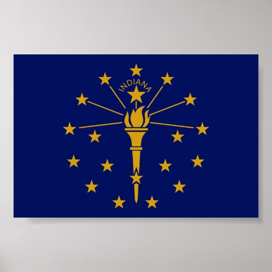 Staatsflagge Indiana Poster (Vorne)