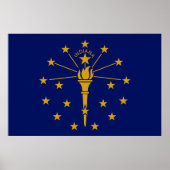 Staatsflagge Indiana Poster (Vorne)