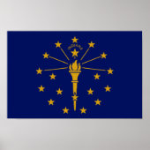 Staatsflagge Indiana Poster (Vorne)