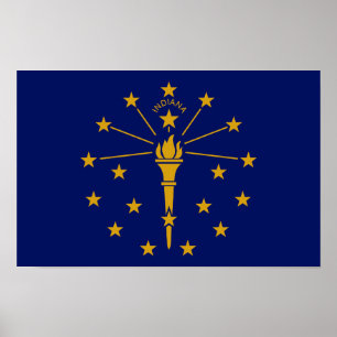 Staatsflagge Indiana Poster